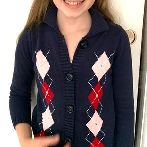 NWT Gymboree Girls Argyle Cardigan Sweater Size 6
